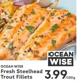IGA Ocean wise fresh steelhead trout fillets offer
