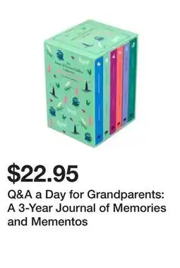 Chapters Indigo Q&A a Day for Grandparents: A 3-Year Journal of Memories and Mementos offer
