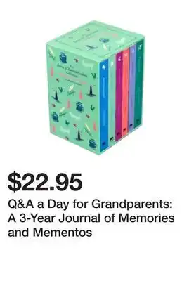 Chapters Indigo Q&A a Day for Grandparents: A 3-Year Journal of Memories and Mementos offer