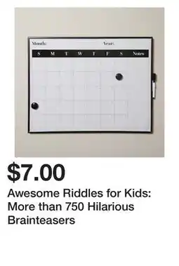 Chapters Indigo Awesome Riddles for Kids: More than 750 Hilarious Brainteasers offer