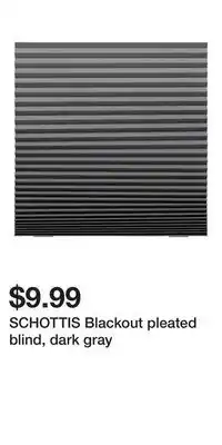 IKEA SCHOTTIS Blackout pleated blind, dark gray offer