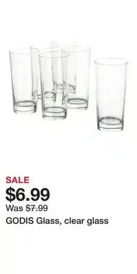IKEA GODIS Glass, clear glass offer