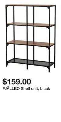 IKEA FJÄLLBO Shelf unit, black offer