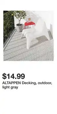 IKEA ALTAPPEN Decking, outdoor, light gray offer