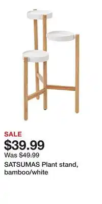 IKEA SATSUMAS Plant stand, bamboo/white offer