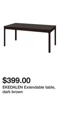 IKEA EKEDALEN Extendable table, dark brown offer