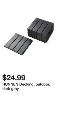 IKEA RUNNEN Decking, outdoor, dark gray offer