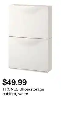 IKEA TRONES Shoe/storage cabinet, white offer