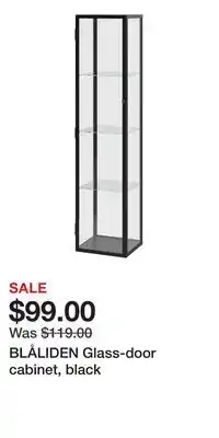 IKEA BLÅLIDEN Glass-door cabinet, black offer