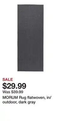 IKEA MORUM Rug flatwoven, in/outdoor, dark gray offer