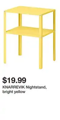 IKEA KNARREVIK Nightstand, bright yellow offer