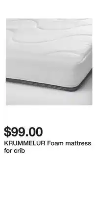 IKEA KRUMMELUR Foam mattress for crib offer