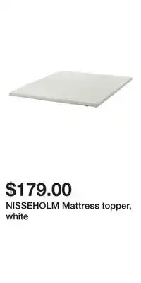 IKEA NISSEHOLM Mattress topper, white offer