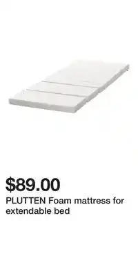 IKEA PLUTTEN Foam mattress for extendable bed offer