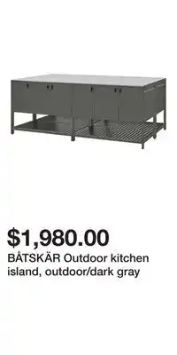 IKEA BÅTSKÄR Outdoor kitchen island, outdoor/dark gray offer