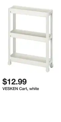 IKEA VESKEN Cart, white offer
