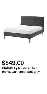 IKEA IDANÄS Upholstered bed frame, Gunnared dark gray offer