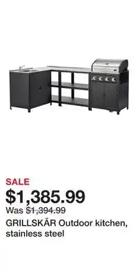 IKEA GRILLSKÄR Outdoor kitchen, stainless steel offer
