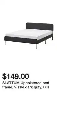 IKEA SLATTUM Upholstered bed frame, Vissle dark gray, Full offer