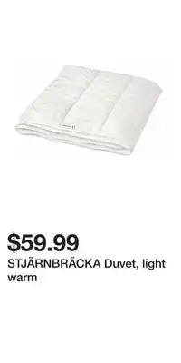 IKEA STJÄRNBRÄCKA Duvet, light warm offer