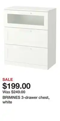 IKEA BRIMNES 3-drawer chest, white offer