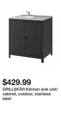 IKEA GRILLSKÄR Kitchen sink unit/cabinet, outdoor, stainless steel offer