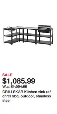 IKEA GRILLSKÄR Kitchen sink ut/chrcl bbq, outdoor, stainless steel offer