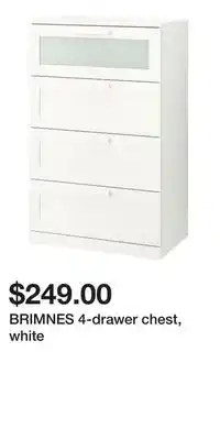 IKEA BRIMNES 4-drawer chest, white offer