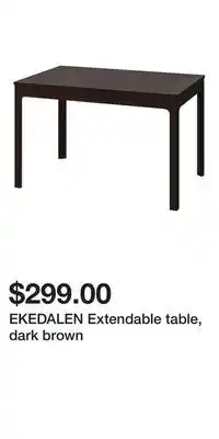 IKEA EKEDALEN Extendable table, dark brown offer