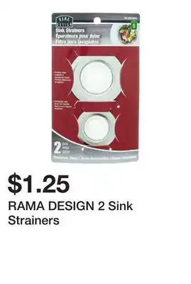 Dollarama RAMA DESIGN 2 Sink Strainers offer