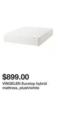 IKEA VINGELEN Eurotop hybrid mattress, plush/white offer