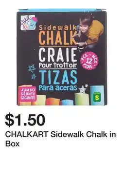 Dollarama CHALKART Sidewalk Chalk in Box offer