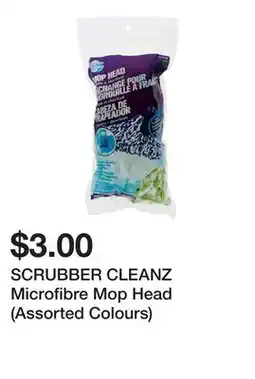 Dollarama SCRUBBER CLEANZ Microfibre Mop Head (Assorted Colours) offer