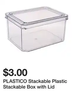 Dollarama PLASTICO Stackable Plastic Stackable Box with Lid offer