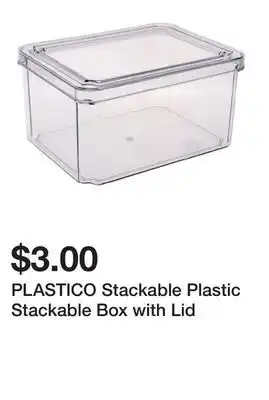 Dollarama PLASTICO Stackable Plastic Stackable Box with Lid offer
