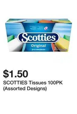 Dollarama SCOTTIES Tissues 100PK (Assorted Designs) offer