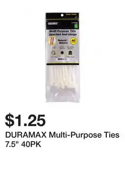 Dollarama DURAMAX Multi-Purpose Ties 7.5 40PK offer