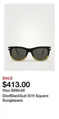 Holt Renfrew DiorBlackSuit S11I Square Sunglasses offer