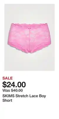 Holt Renfrew SKIMS Stretch Lace Boy Short offer