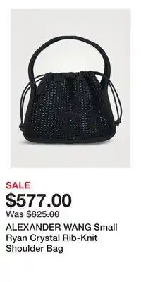 Holt Renfrew ALEXANDER WANG Small Ryan Crystal Rib-Knit Shoulder Bag offer