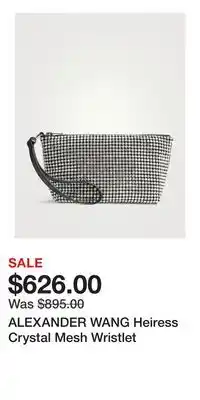Holt Renfrew ALEXANDER WANG Heiress Crystal Mesh Wristlet offer