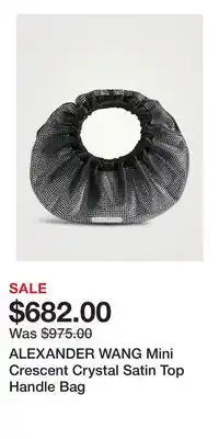 Holt Renfrew ALEXANDER WANG Mini Crescent Crystal Satin Top Handle Bag offer