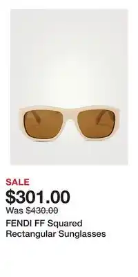 Holt Renfrew FENDI FF Squared Rectangular Sunglasses offer