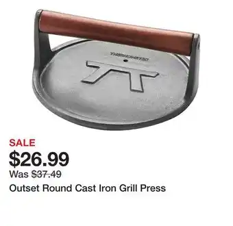 TSC Stores Outset Round Cast Iron Grill Press offer
