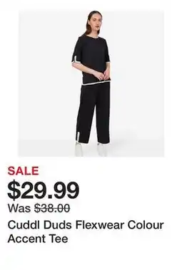 TSC Stores Cuddl Duds Flexwear Colour Accent Tee offer