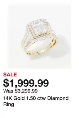 TSC Stores 14K Gold 1.50 ctw Diamond Ring offer