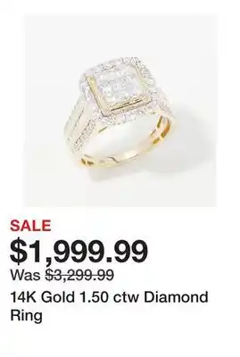 TSC Stores 14K Gold 1.50 ctw Diamond Ring offer