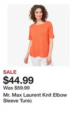 TSC Stores Mr. Max Laurent Knit Elbow Sleeve Tunic offer