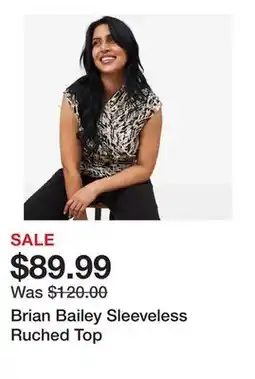 TSC Stores Brian Bailey Sleeveless Ruched Top offer