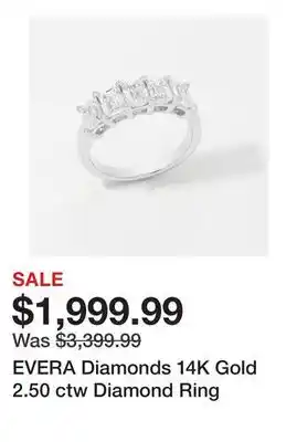 TSC Stores EVERA Diamonds 14K Gold 2.50 ctw Diamond Ring offer